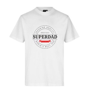T-shirt - SUPER DAD - Hvid